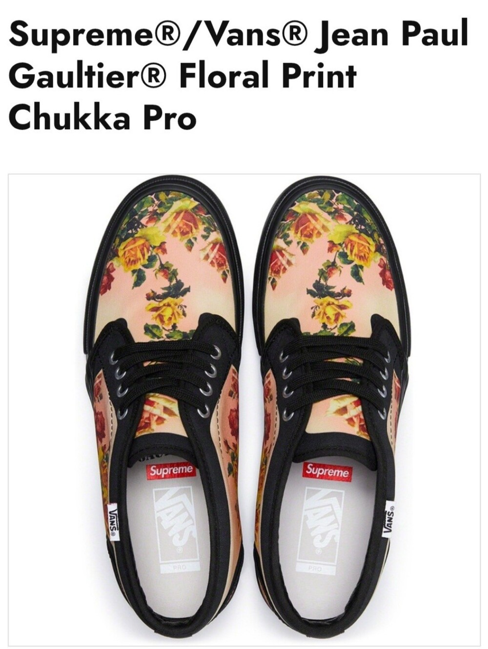 Vans X Supreme Jean Paul Gaultier Chukka '95 Pro *SS19*